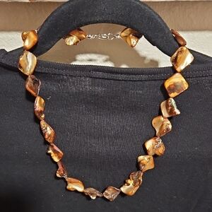 Elegant Brown Shell Necklace